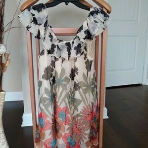 ANGIE Women's Floral Scoop Neck Shirt